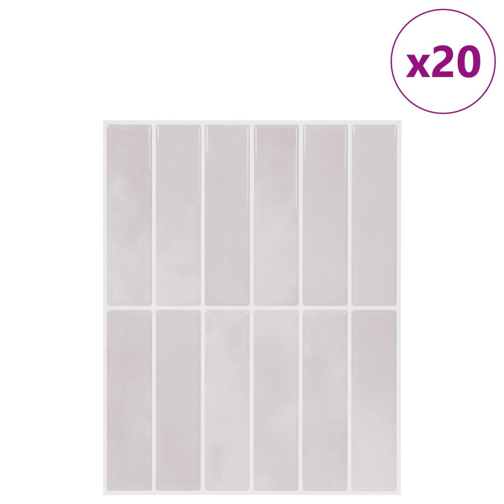 vidaXL Ορθογώνιο Πλακάκι 20 τεμ. Μπεζ 29 x 23 x 0,08 εκ