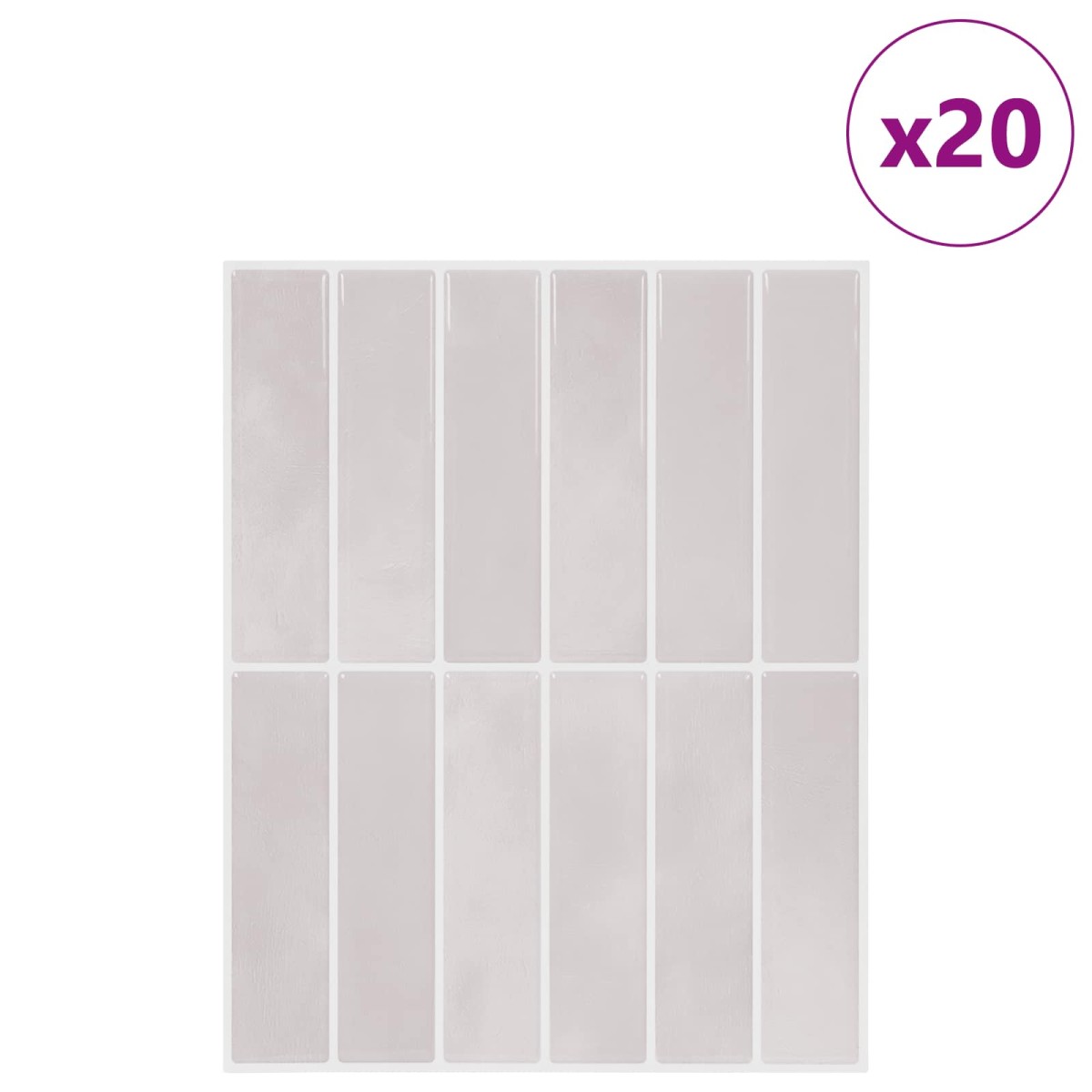 vidaXL Ορθογώνιο Πλακάκι 20 τεμ. Μπεζ 29 x 23 x 0,08 εκ