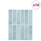 vidaXL Ορθογώνιο Πλακάκι 10 τεμ. Γκρι Πράσινο 29 x 23 x 0,08 εκ
