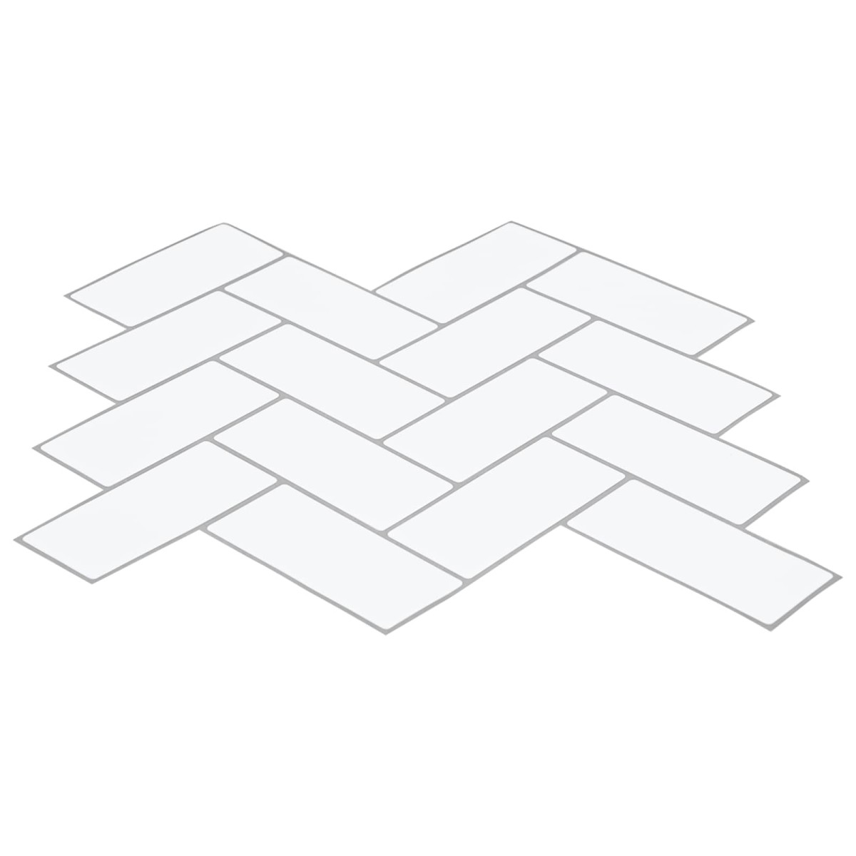 vidaXL Πλακάκι ψαροκόκαλο 50 τεμ. Λευκό Γκρι 30 x 30 cm