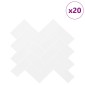 vidaXL Πλακάκι ψαροκόκαλο 20 τεμ. Λευκό 30 x 30 cm