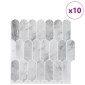 vidaXL Πλακάκι Φτερού 10 τεμ. Γκρι Μάρμαρο 30 x 30 cm