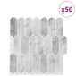 vidaXL Πλακάκι Φτερού 50 τεμ. Γκρι Μάρμαρο 30 x 30 cm