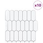 vidaXL Πλακάκι Φτερού 10 τεμ. Λευκό Γκρι 30 x 30 cm
