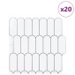 vidaXL Πλακάκι Φτερού 20 τεμ. Λευκό Γκρι 30 x 30 cm