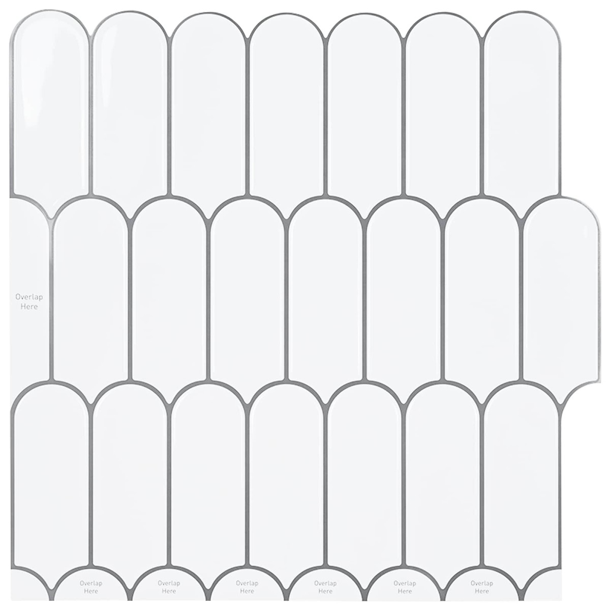 vidaXL Πλακάκι Φτερού 20 τεμ. Λευκό Γκρι 30 x 30 cm