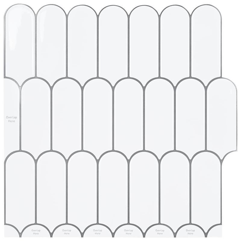 vidaXL Πλακάκι Φτερού 20 τεμ. Λευκό Γκρι 30 x 30 cm