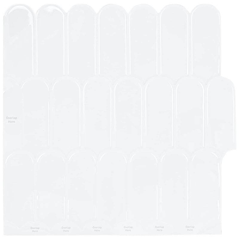 vidaXL Πλακάκι Φτερού 10 τεμ. Λευκό 30 x 30 cm Πολυουρεθάνη και PET