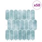 vidaXL Πλακάκι Φτερού 50 τεμ. Πράσινο 30 x 30 cm Πολυουρεθάνη και PET