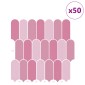 vidaXL Πλακάκι Φτερού 50 τεμ. Ροζ 30 x 30 cm Πολυουρεθάνη και PET