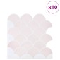 vidaXL Πλακάκι σε Σχήμα Ψαριού 10 τεμ. Απαλό Ροζ 30 x 30 cm