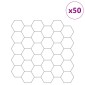 vidaXL Εξάγωνο Πλακάκι 50 τεμ. Λευκό Γκρι 30 x 30 cm