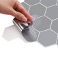 vidaXL Εξάγωνο Πλακάκι 50 τεμ. Γκρι 30 x 30 cm Πολυουρεθάνη και PET