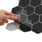 vidaXL Εξάγωνο Πλακάκι 20 τεμ. Μαύρο 30 x 30 cm Πολυουρεθάνη και PET