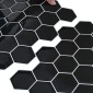 vidaXL Εξάγωνο Πλακάκι 50 τεμ. Μαύρο 30 x 30 cm Πολυουρεθάνη και PET