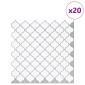 vidaXL Tile Λαμπτήρα 20 τεμ. Λευκό 27 x 27 εκ. Πολυουρεθάνη και PET