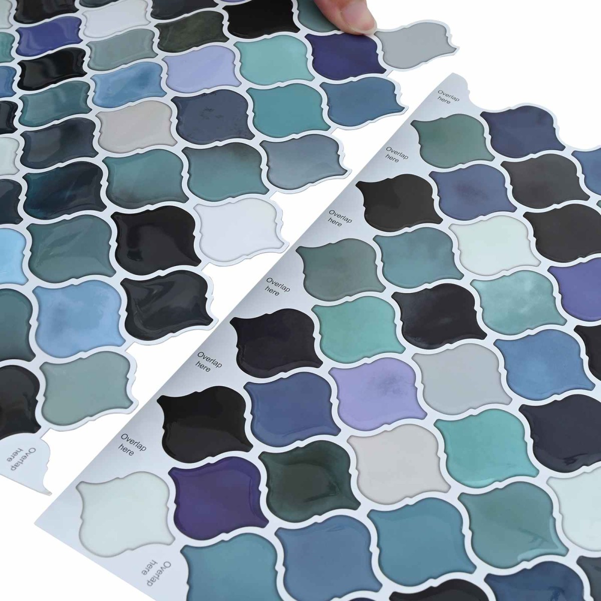 vidaXL Tile Λαμπτήρα 10 τεμ. Μπλε Πράσινο 27 x 27 εκ.