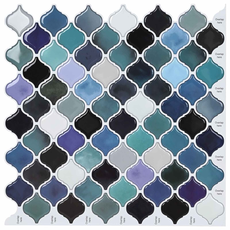 vidaXL Tile Λαμπτήρα 10 τεμ. Μπλε Πράσινο 27 x 27 εκ.