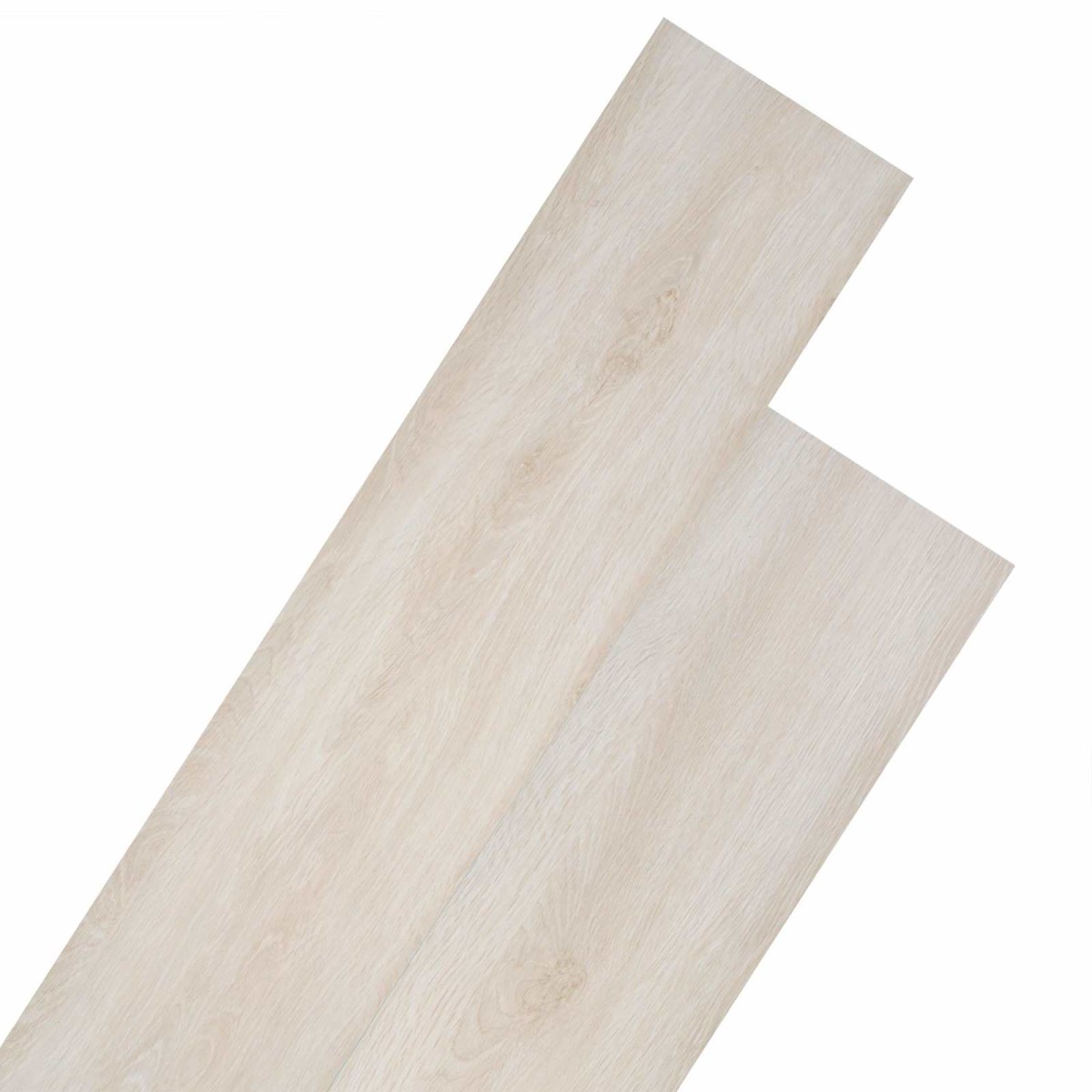 vidaXL Πλάκες Δαπέδου Λευκός 5,26 τ.μ. 18 τμχ. PVC