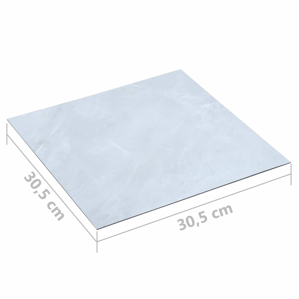 vidaXL Πλάκες Δαπέδου Λευκός 5,11 τ.μ. 55 τμχ. PVC