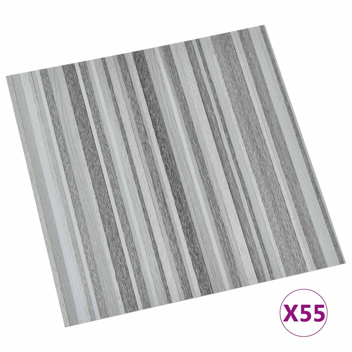 vidaXL Πλάκες Δαπέδου Ρίγες 5,11 τ.μ. 55 τμχ. PVC