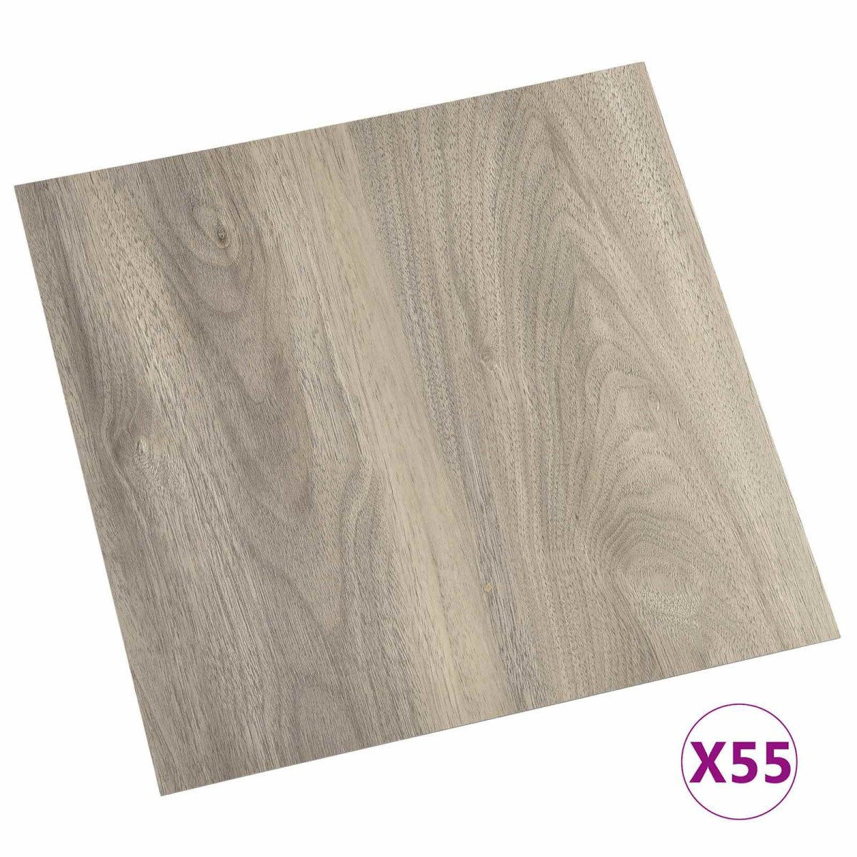 vidaXL Πλάκες Δαπέδου Χρώμα ξύλου 5,11 τ.μ. 55 τμχ. PVC