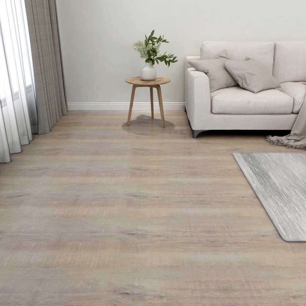 vidaXL Πλάκες Δαπέδου Taupe 5,11 τ.μ. 55 τμχ. PVC
