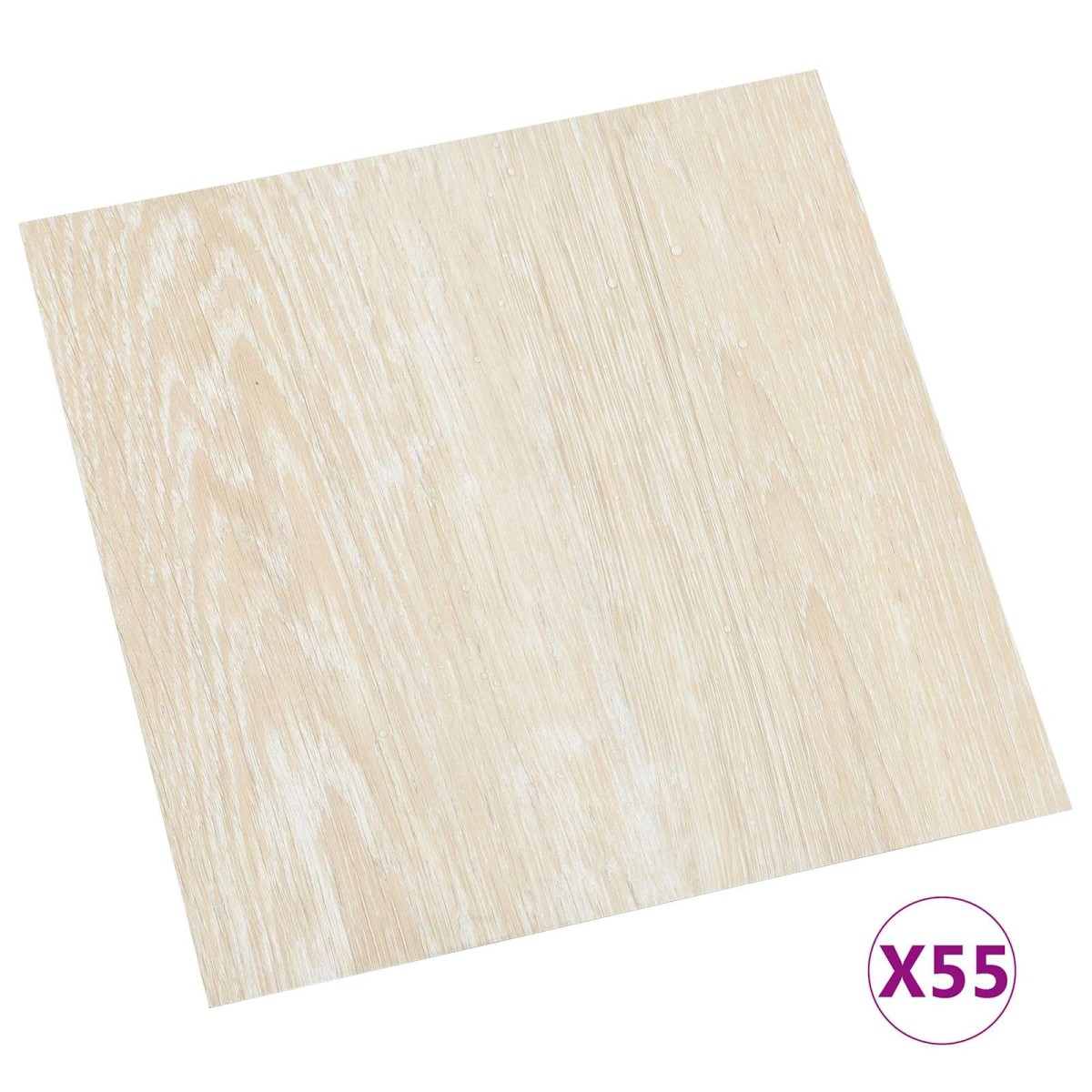 vidaXL Πλάκες Δαπέδου Λευκό και Μπεζ 5,11 τ.μ. 55 τμχ. PVC