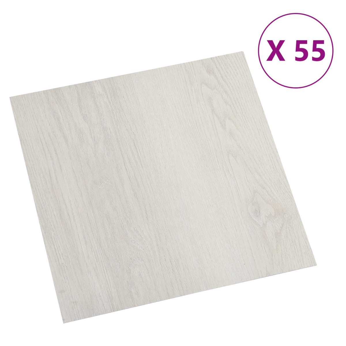 vidaXL Πλάκες Δαπέδου Ανοιχτό μπεζ. 5,11 τ.μ. 55 τμχ. PVC