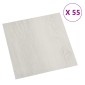 vidaXL Πλάκες Δαπέδου Ανοιχτό μπεζ. 5,11 τ.μ. 55 τμχ. PVC