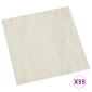 vidaXL Πλάκες Δαπέδου Λευκό κρεμ 5,11 τ.μ. 55 τμχ. PVC