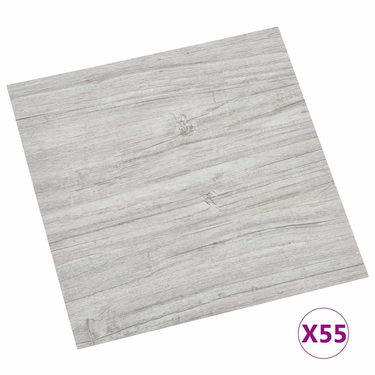 vidaXL Πλάκες Δαπέδου Γκρι και Ξύλο 5,11 τ.μ. 55 τμχ. PVC