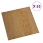 vidaXL Πλάκες Δαπέδου Καφέ 5,11 τ.μ. 55 τμχ. PVC