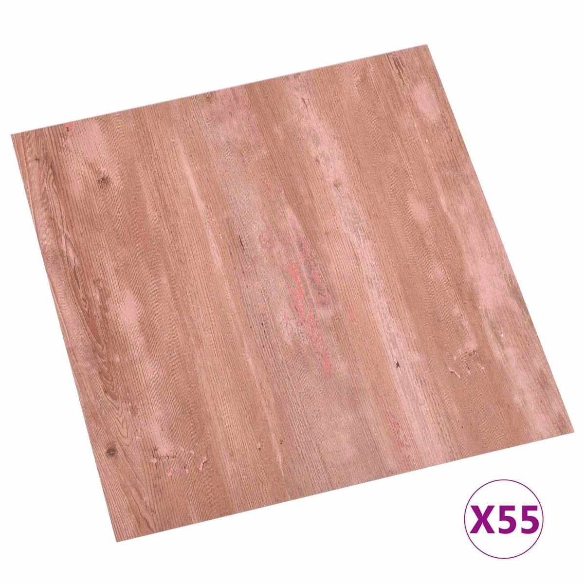 vidaXL Πλάκες Δαπέδου Κόκκινο 5,11 τ.μ. 55 τμχ. PVC