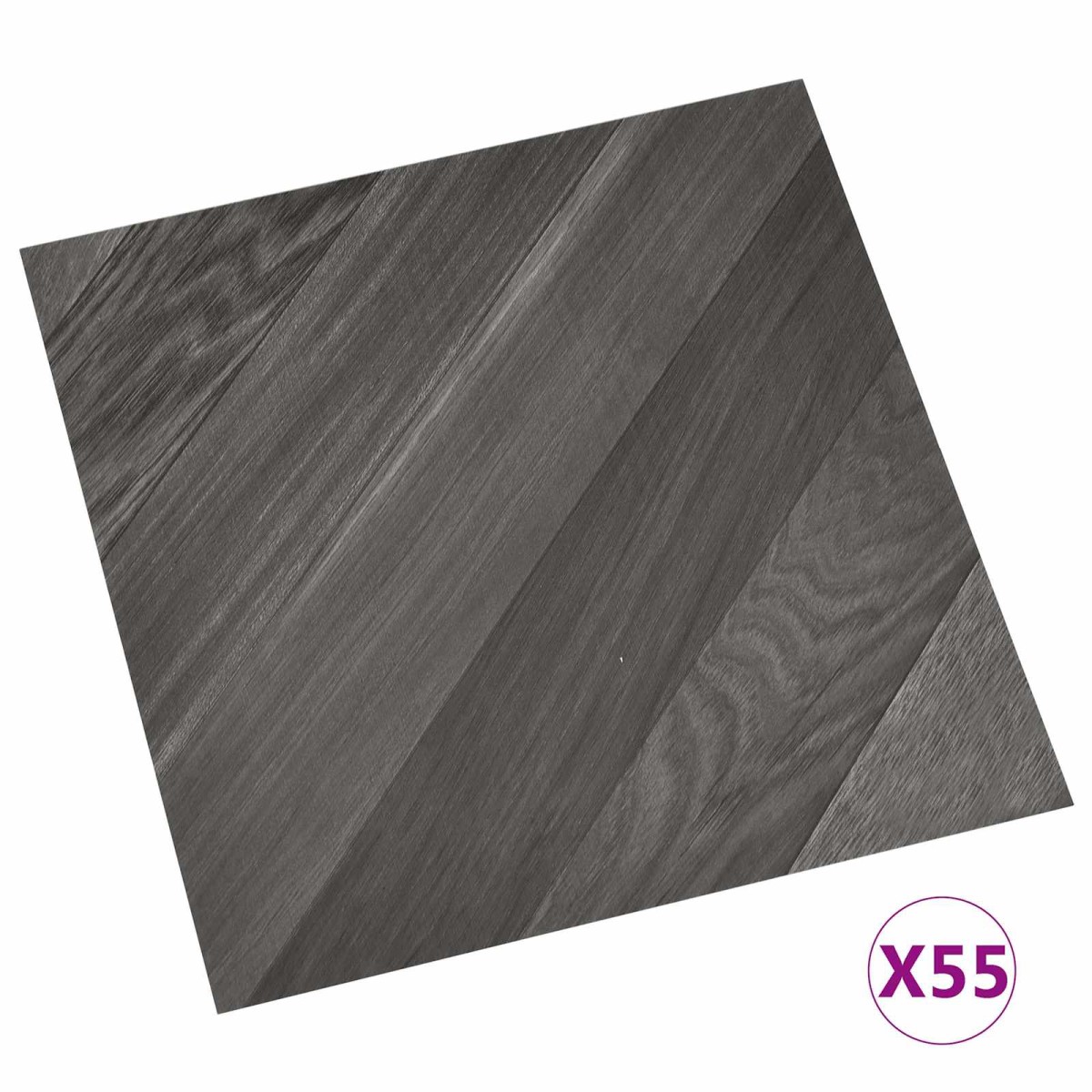 vidaXL Πλάκες Δαπέδου Γκρι 5,11 τ.μ. 55 τμχ. PVC