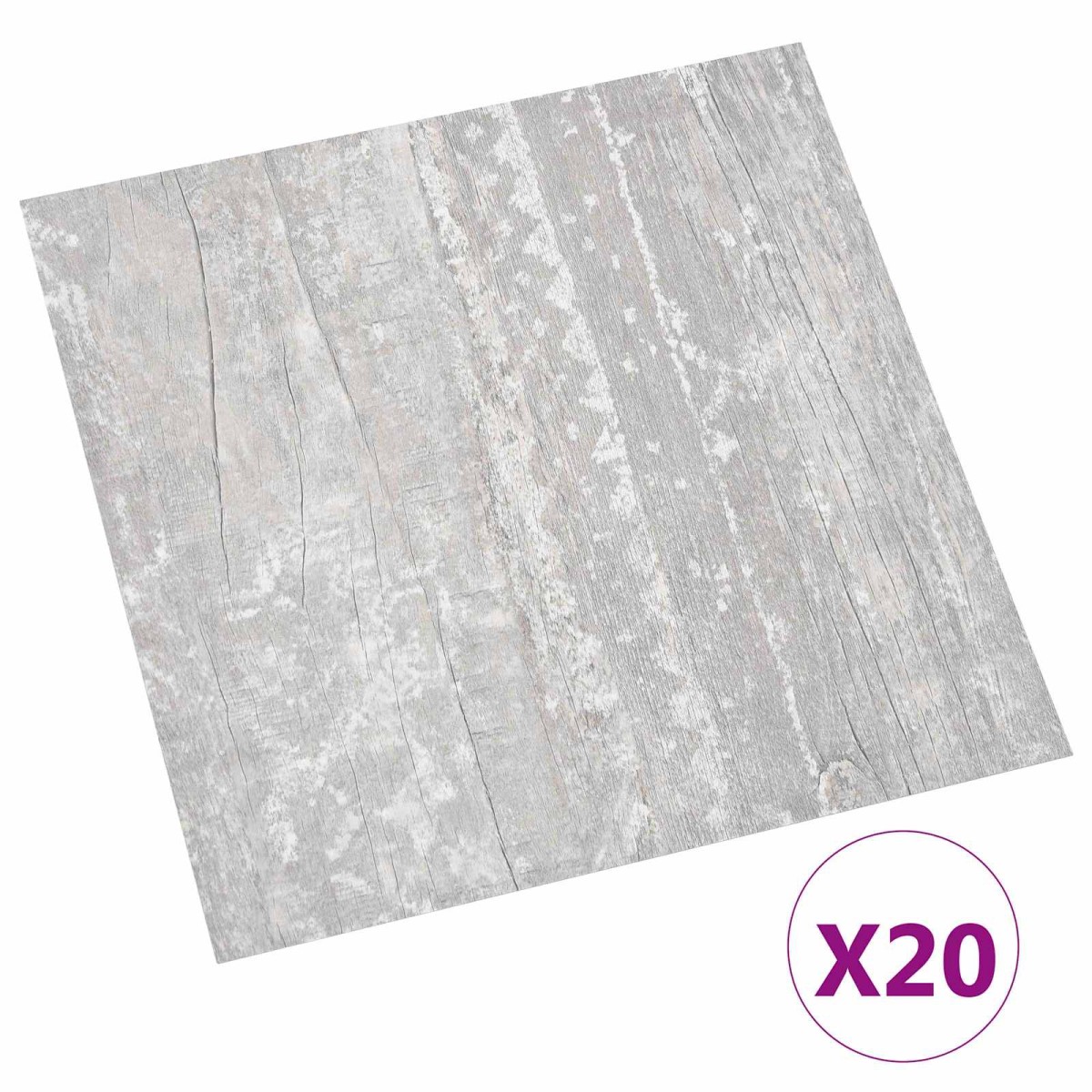 vidaXL Αυτοκόλλητα Πλάκες Δαπέδου Γκρι 30,5 x 30,5 εκ 20 τμχ. PVC