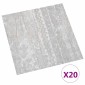 vidaXL Αυτοκόλλητα Πλάκες Δαπέδου Γκρι 30,5 x 30,5 εκ 20 τμχ. PVC