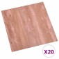 vidaXL Αυτοκόλλητα Πλάκες Δαπέδου Κόκκινο 30,5 x 30,5 εκ 20 τμχ. PVC