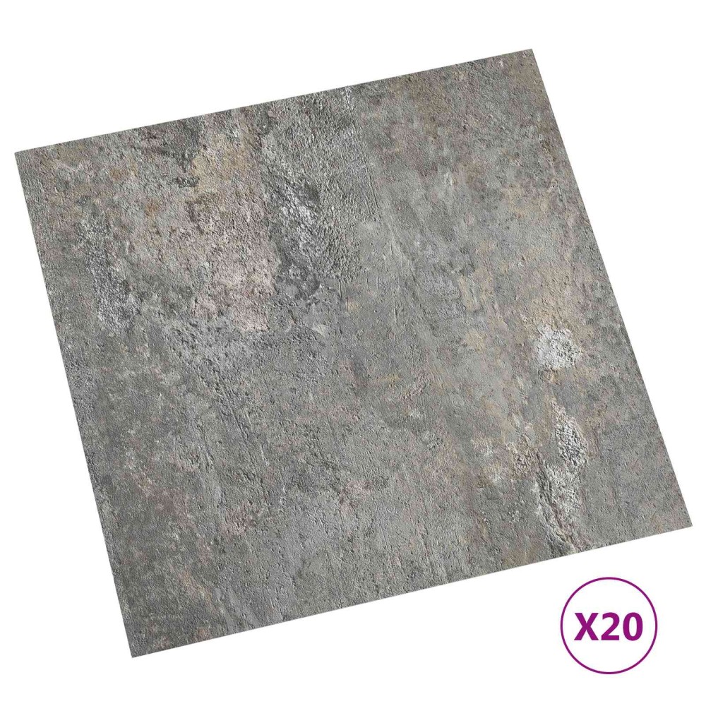 vidaXL Αυτοκόλλητα Πλάκες Δαπέδου Πέτρες 30,5 x 30,5 εκ 20 τμχ. PVC