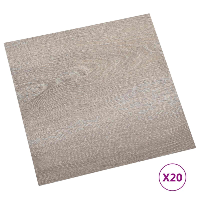 vidaXL Αυτοκόλλητα Πλάκες Δαπέδου Taupe 30,5 x 30,5 εκ 20 τμχ. PVC