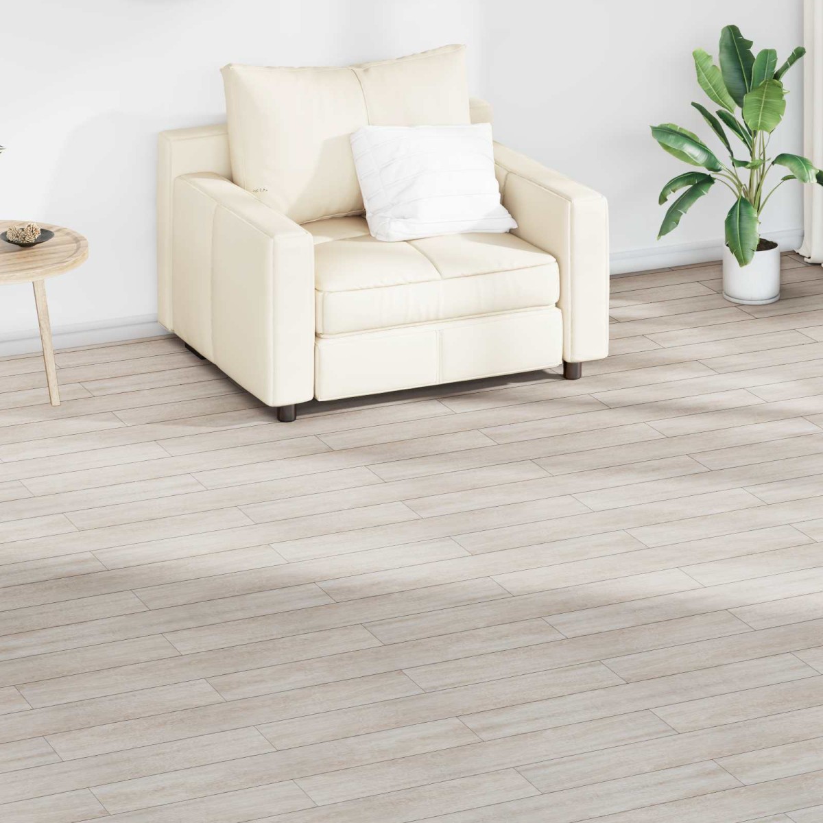 vidaXL Πλάκες Δαπέδου Λευκό Κλασικό Δρυς 2,51 m² 18 τμχ. PVC