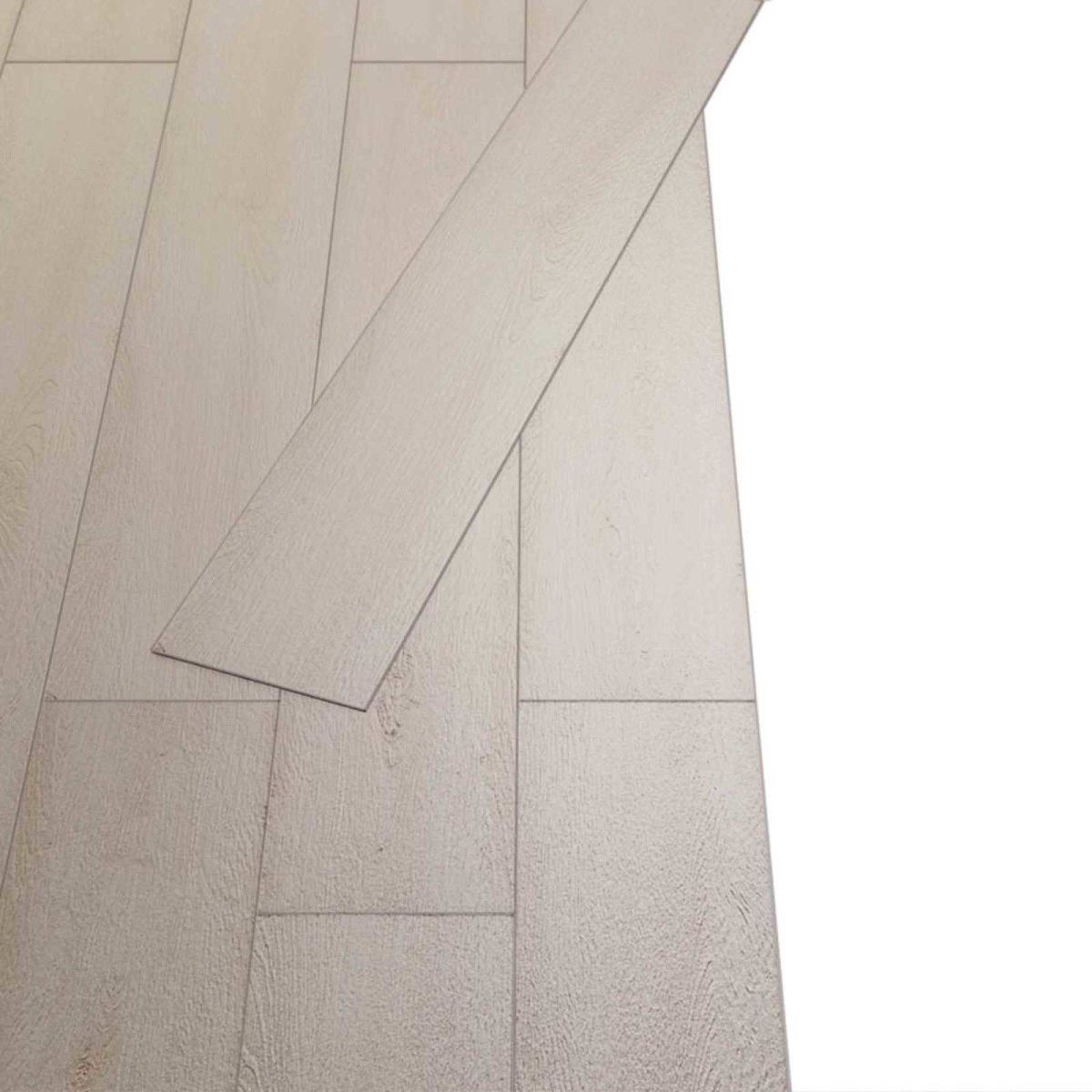 vidaXL Πλάκες Δαπέδου Λευκό Κλασικό Δρυς 2,51 m² 18 τμχ. PVC
