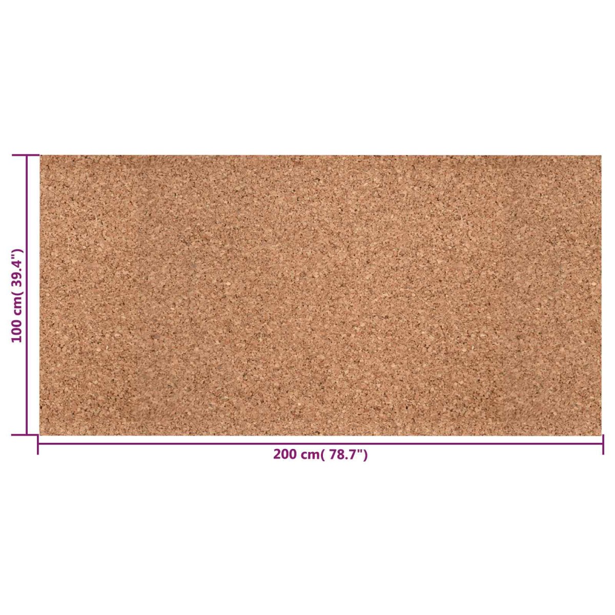 vidaXL Ρολό Φελλού Καφέ 100 x 200 x 0,2 cm Φελλός