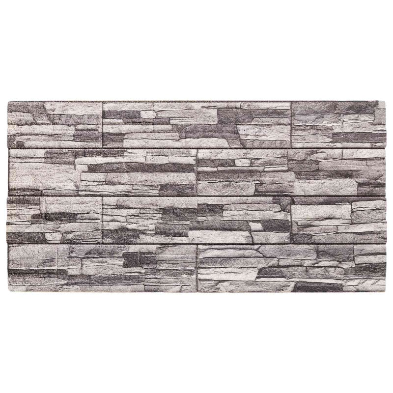vidaXL Πάνελ τοίχου 10 τμχ. 100 x 50 cm Σκούρο γκρι και Ανοιχτό γκρι
