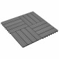 vidaXL Πλάκα Κατασκευής 11 τμχ. Γκρι 30 x 30 cm WPC
