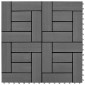 vidaXL Πλάκα Κατασκευής 11 τμχ. Γκρι 30 x 30 cm WPC