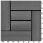 vidaXL Πλάκα Κατασκευής 11 τμχ. Γκρι 30 x 30 cm WPC