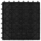 vidaXL Πλάκα Κατασκευής 11 τμχ. Μαύρο 30 x 30 cm WPC