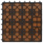 vidaXL Πλάκα Κατασκευής 11 τμχ. Ξύλο teak 30 x 30 cm WPC