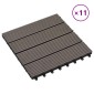vidaXL Πλάκα Κατασκευής 11 τμχ. Σκούρο Καφέ 30 x 30 cm WPC